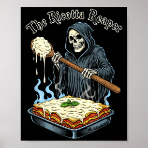 Póster La Cosechadora de Ricotta Divertida Lasaña Italian