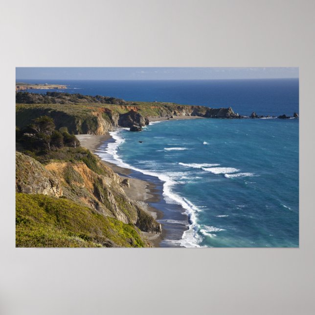 Póster La costa de Big Sur en California, EE. UU. (Frente)