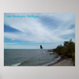 Póster La costa del lago Muskegon, Muskegon, Michigan