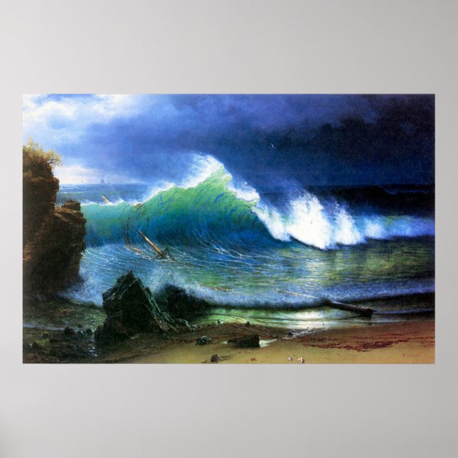 Póster La costa turquesa de Bierstadt (Frente)