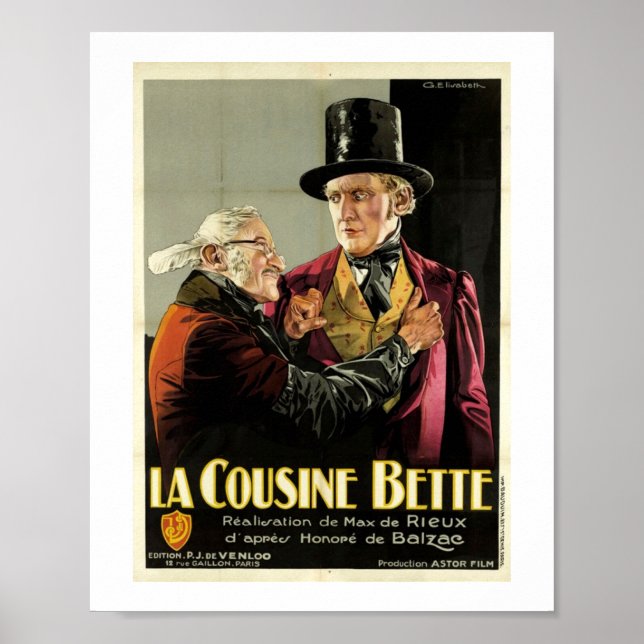 Póster La Cousine Bette (película, 1927) (Frente)