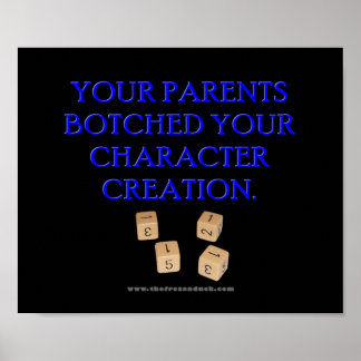Póster La creación de caracteres de los padres