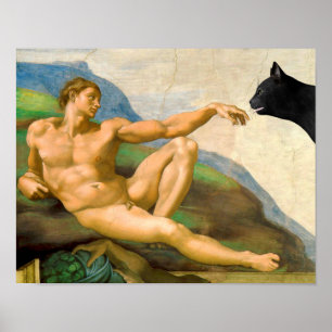 Póster La Creación De La Parodia De Adam