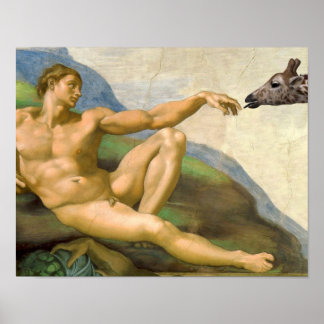 Póster La Creación De La Parodia De Adam