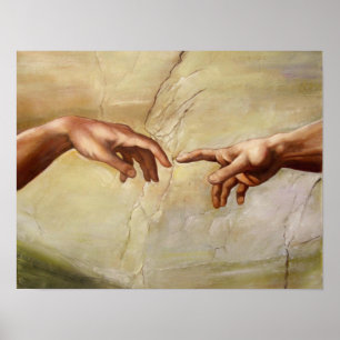 Póster La creación de Miguel Ángel de la Capilla Sixtina