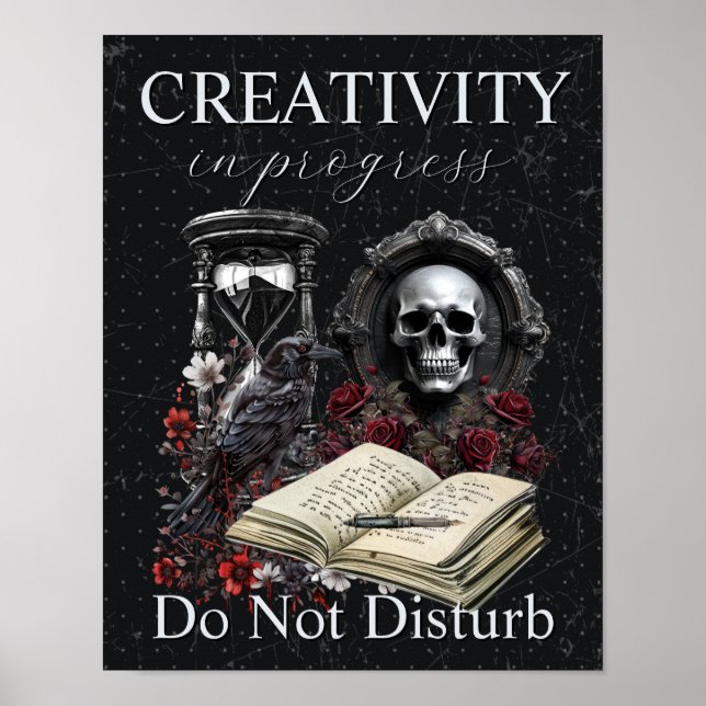 Póster La creatividad en progreso no altera al oscuro aut (Frente)