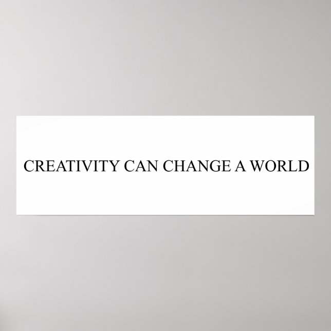 Póster La creatividad puede cambiar un mundo (Frente)