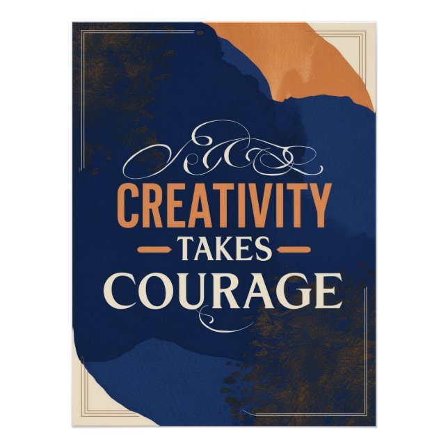 Póster La creatividad requiere coraje (Anverso)