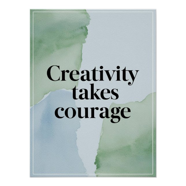 Póster La creatividad requiere valentía (Anverso)