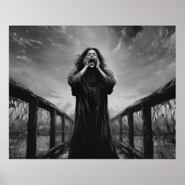 Póster La crema reimaginada en blanco y negro |