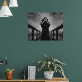 Póster La crema reimaginada en blanco y negro |