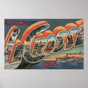 Póster La Crosse, Wisconsin - Escenas de letras grandes