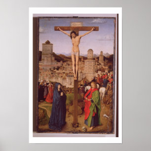 Póster La crucifixión (aceite en el panel)
