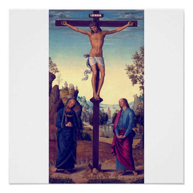 Póster La crucifixión con la Virgen de Pietro Perugino (Anverso)