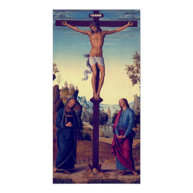 Póster La crucifixión con la Virgen de Pietro Perugino (Anverso)
