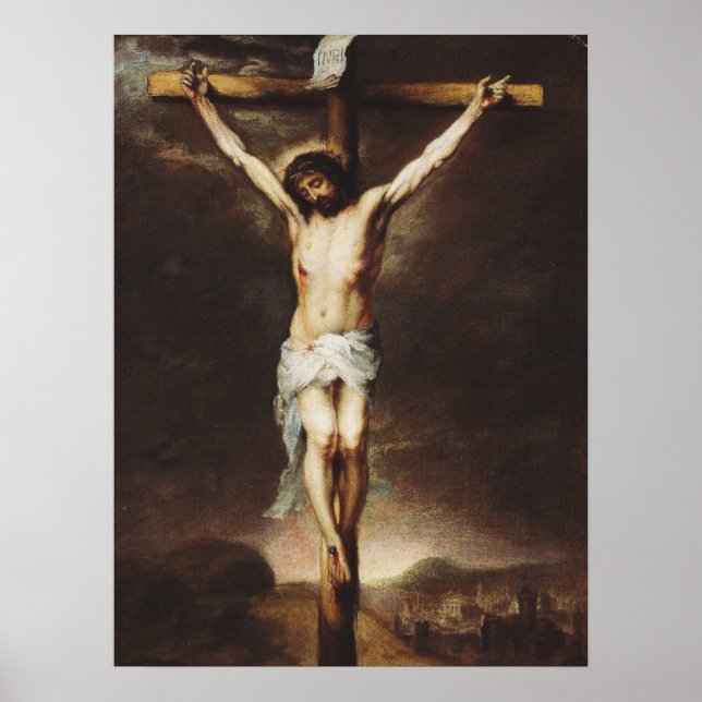Póster La crucifixión de Bartolomé Esteban Murillo (Frente)