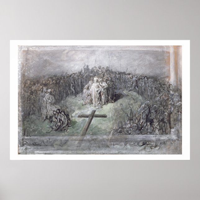 Póster La crucifixión (p/c y gouache sobre papel) (Frente)