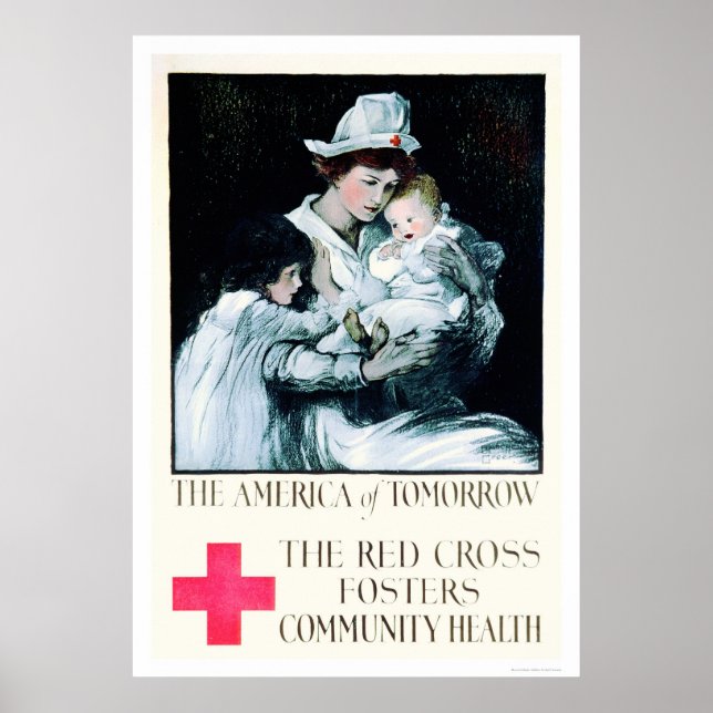 Póster La Cruz Roja fomenta la salud comunitaria (US00020 (Frente)