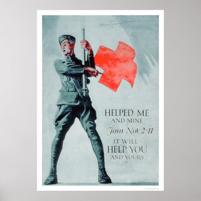 Póster La Cruz Roja me ayudó (US00036) (Frente)