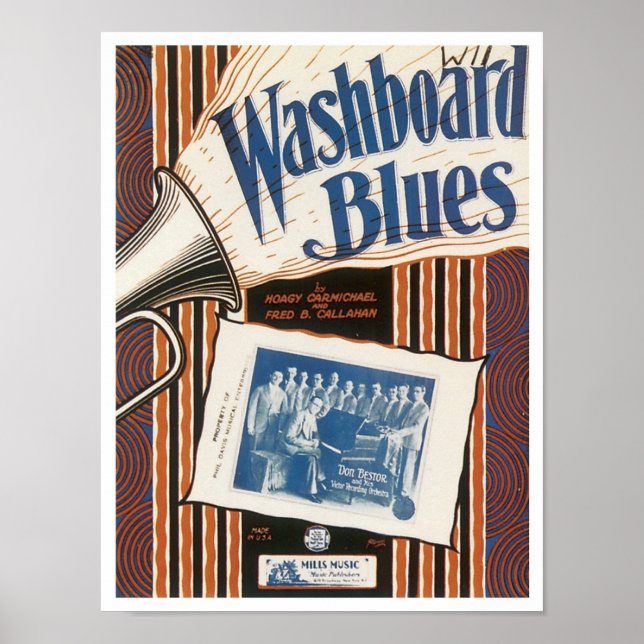 Póster La cubierta del libro de songbook "The Washboard B (Frente)