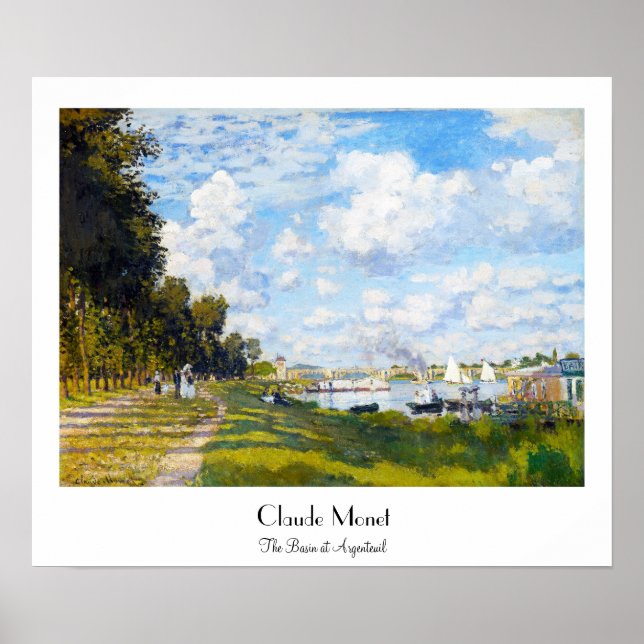 Póster La cuenca del Argenteuil Claude Monet (Frente)