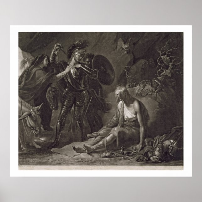 Póster La cueva de la desesperación, de Spenser, grabada  (Frente)