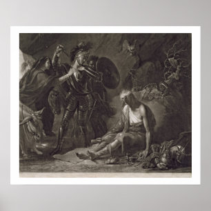 Póster La cueva de la desesperación, de Spenser, grabado