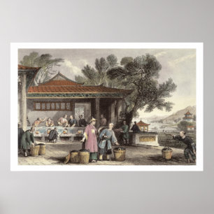 Póster La cultura y la preparación del té, de 'China