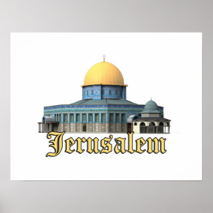 Póster La cúpula clásica de Jerusalén del diseño rocoso