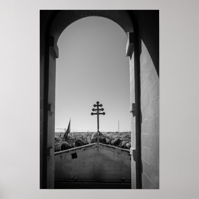 Póster La Cúpula de Mosta a través del Arco (Frente)