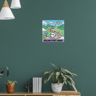 Póster La curación no es Poster lineal - Pared Inspirador