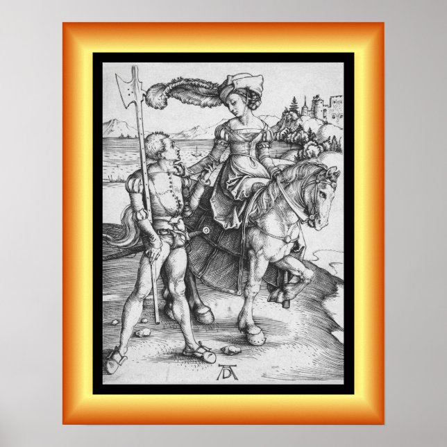 Póster La Dama A Caballo Y La Lansquenet ~ * ~ ~ (Frente)