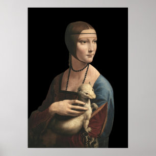 Póster La Dama con un Ermio - Leonardo Da Vinci