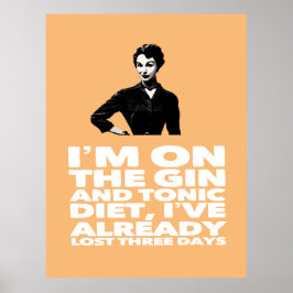 Póster la dama de cosecha de Gin y Tonic Diet