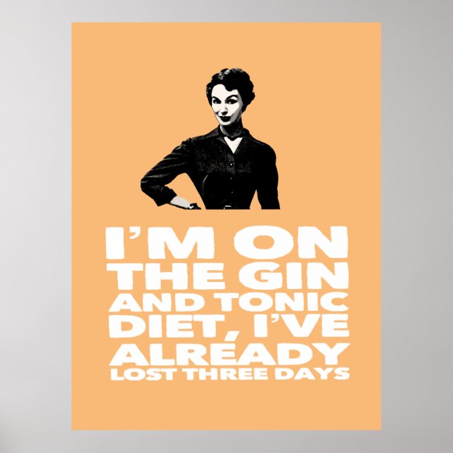 Póster la dama de cosecha de Gin y Tonic Diet (Frente)