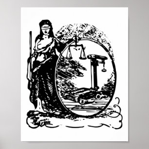 Póster La Dama De La Justicia Pegatina