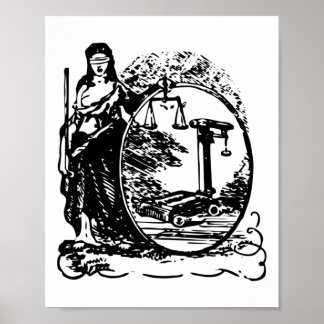 Póster La Dama De La Justicia Pegatina