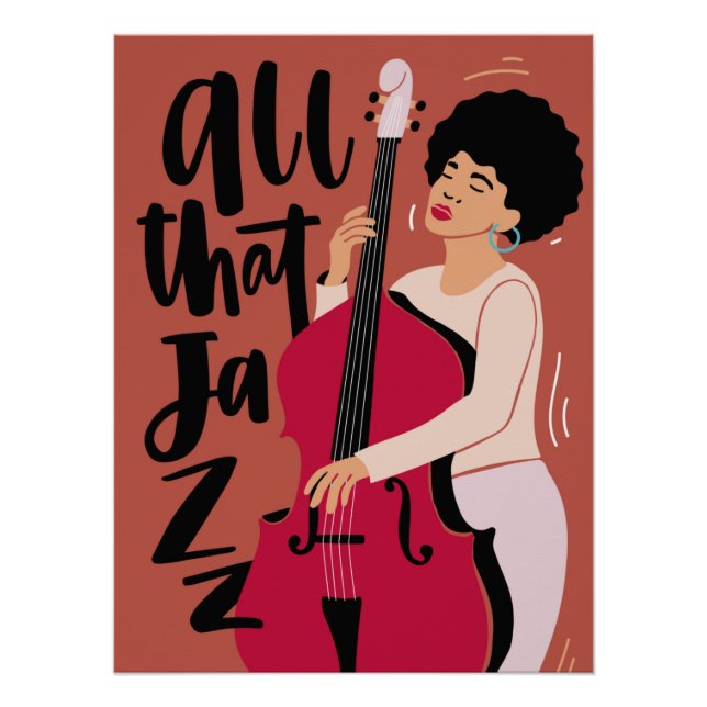 Póster La Dama De La Música De Jazz (Anverso)