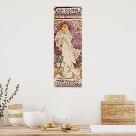 Póster La dama de las camellias, de Alphonse Mucha