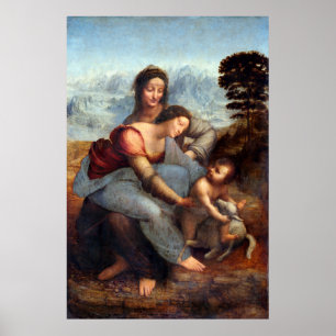 Póster La dama de Leonardo da Vinci con un Ermine (aproxi