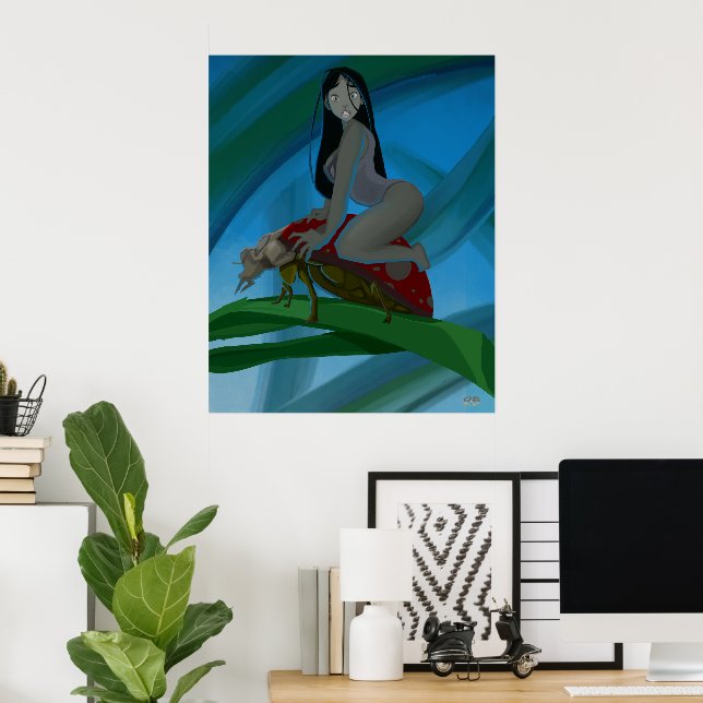 Póster La Dama de los Pétalos Perdidos (Oficina en casa)