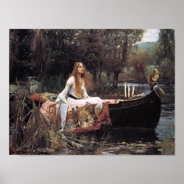 Póster La Dama De Shallot 1888 (Frente)