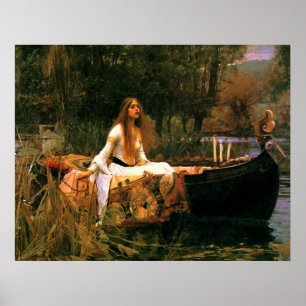 Póster La Dama de Shalott (1888) ~ Bella Artes Canvas