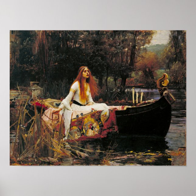 Póster La dama de Shalott, c. 1888 por John Waterhouse (Frente)
