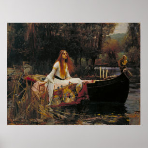 Póster La dama de Shalott, John William Waterhouse
