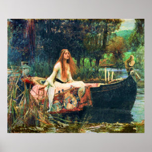 Póster La dama de Shalott por John William Waterhouse