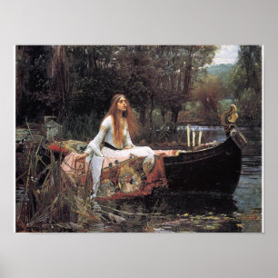 Póster La dama de Shalott Poster por John W. Waterhouse