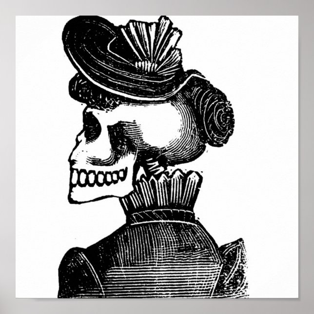 Póster La dama del esqueleto. México de principios del si (Frente)