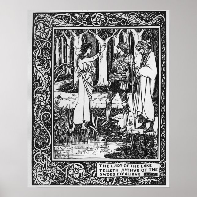 Póster La Dama del Lago Telleth Arthur (Frente)