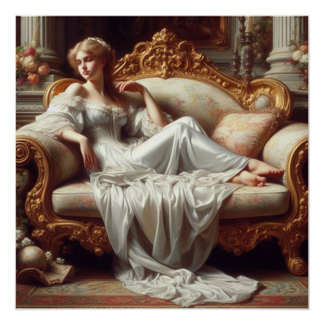 Póster La dama descansando (Anverso)